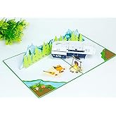 ETA 3D RV Traveler Pop up Card, Camper Mountain Card for Friends, Boyfriend, Farewell, Retirement, Father's Day Anniversary, Retirement Gift, Valentine's Him, Birthday Husband, Son, Father, H02