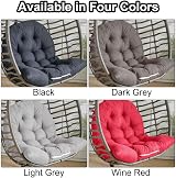 DKIEI Thicken Hanging Basket Chair Cushion 80x120cm Light Grey view 8
