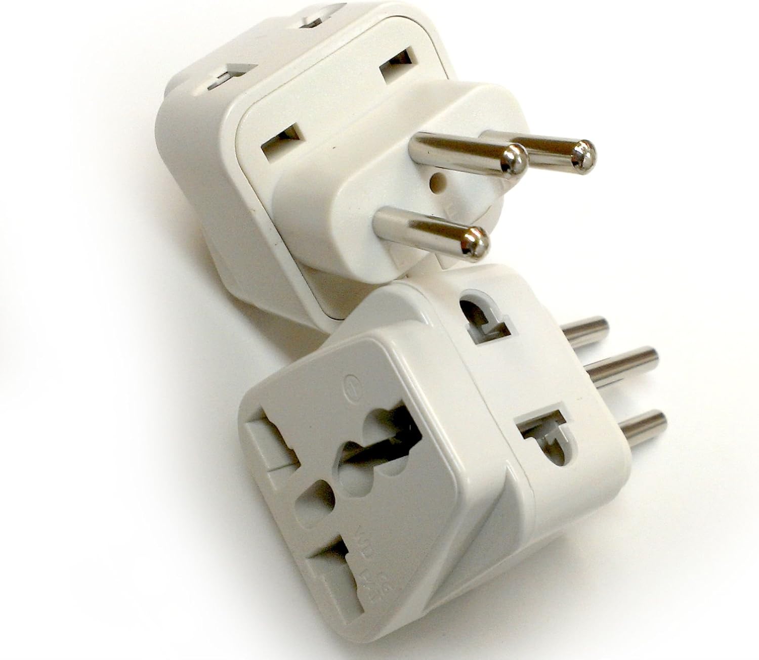 JEXON AC Power Grounded Swiss Prong Universal 2 in 1 Travel Plug Adapter Type J for