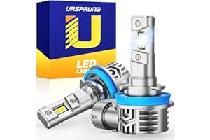 Ursprung H11 led Bulbs,900% 36000LM Brightness H8 H9 Bulbs,6500K Cool White,Plug and Play,Halogen Replacement fog bulb,Quick Installation,Pack of 2