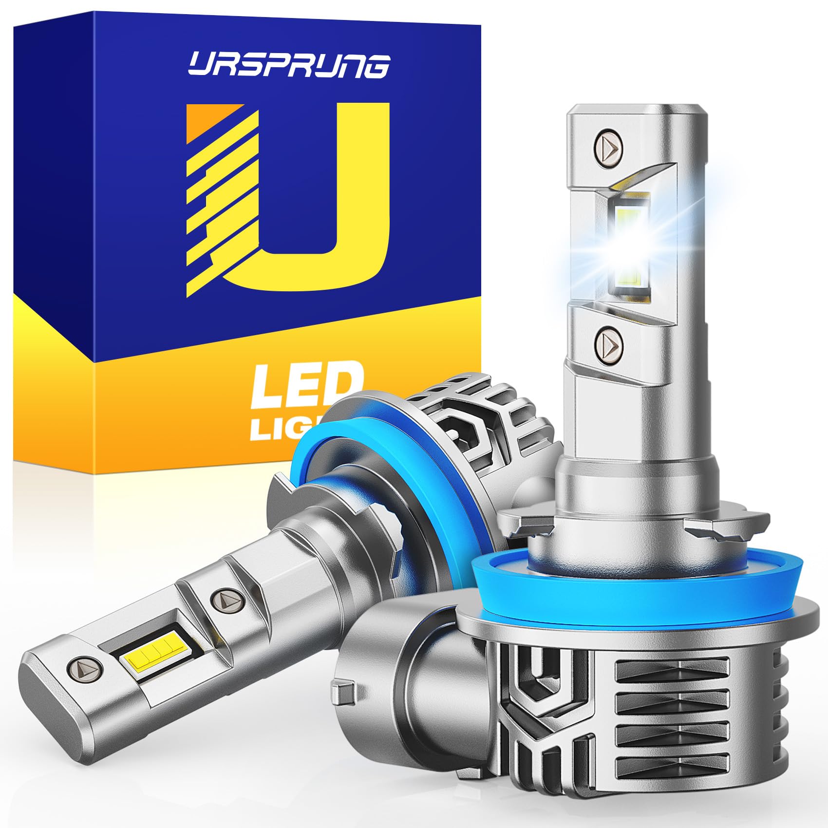 Photo 1 of Ursprung H11 led Bulbs,800% 36000LM Brightness H8 H9 Bulbs,6500K Cool White,Plug and Play,Halogen Replacement fog bulb,Quick Installation,Pack of 2