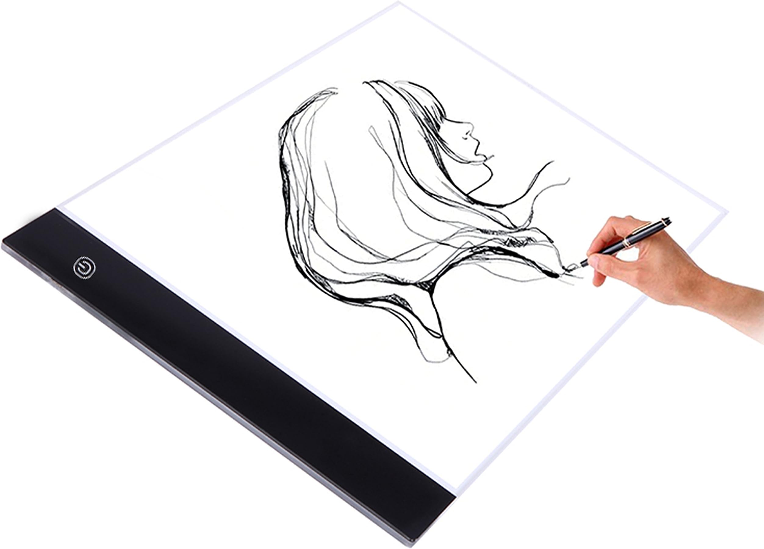 A4 Size Ultra-Slim Portable LED Light Box Tracer Light LED Artcraft Tracing Light Pad Light Box w 3 Level Brightness for Artists,Drawing, Sketching, Animation