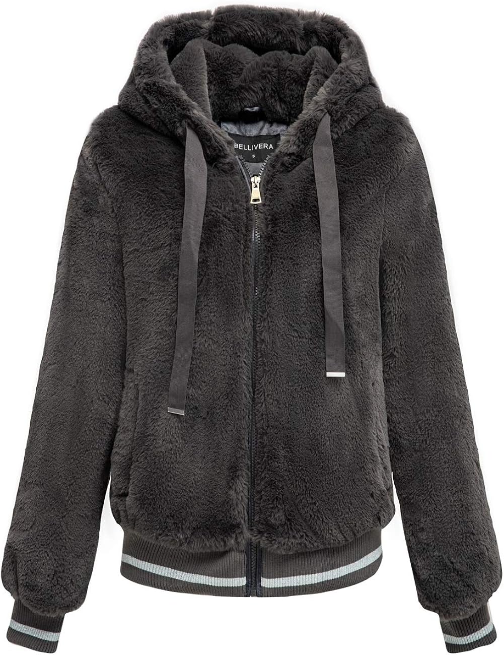 Bellivera Women’s Faux Fur Coat with 2 SideSeam Pockets