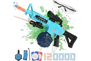 JAKMEAN Electric Gel Ball Blaster Gun Automatic Splat Guns, Large M416 Gel Guns for Adults & Kids Orbe Gun, Outdoor Activities Shooting Team Game, Kids Toy for Ages 12+, Blue