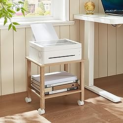 YUFAM 2 Tier Printer Stand with Storage,Under Desk