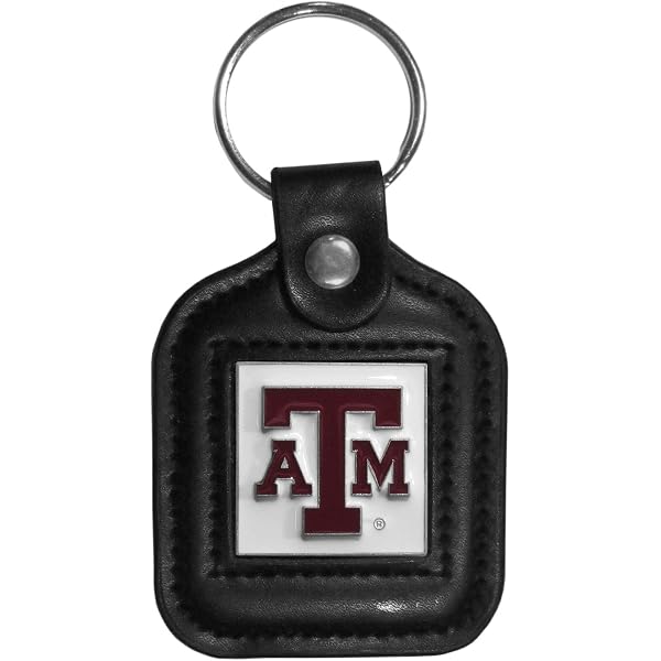 NCAA South Carolina Gamecocks Leather Keychain - Officially Licensed, Square Black Key Fob With Emblem - View #4