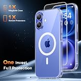 TAURI Magnetic iPhone 16 Case 6.1 Clear MagSafe Shockproof Military Grade HD view 2