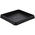 Tusco Products TRSQ12BK Square Tray Planter Saucer, Black