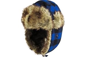 Always Warm Corduroy and Safety Reflector Ushanka Collection Aviator Trooper Trapper Hat Winter Faux Fur Water Winter Proof