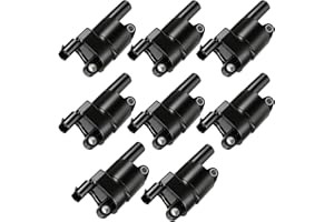 GEARCESS Set of 8 Round Ignition Coil Pack Compatible with Chevy Silverado Suburban Tahoe Corvette, Fit For GMC Yukon Sierra Canyon Savana SS SSR 5.3 V8, 2008-2013 2014 2015 2016 2017, Replaces# UF414