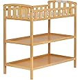 Dream On Me Emily Changing Table In Natural, Comes With 1" Changing Pad, Features Two Shelves, Portable Changing Station, Made Of Sustainable New Zealand Pinewood