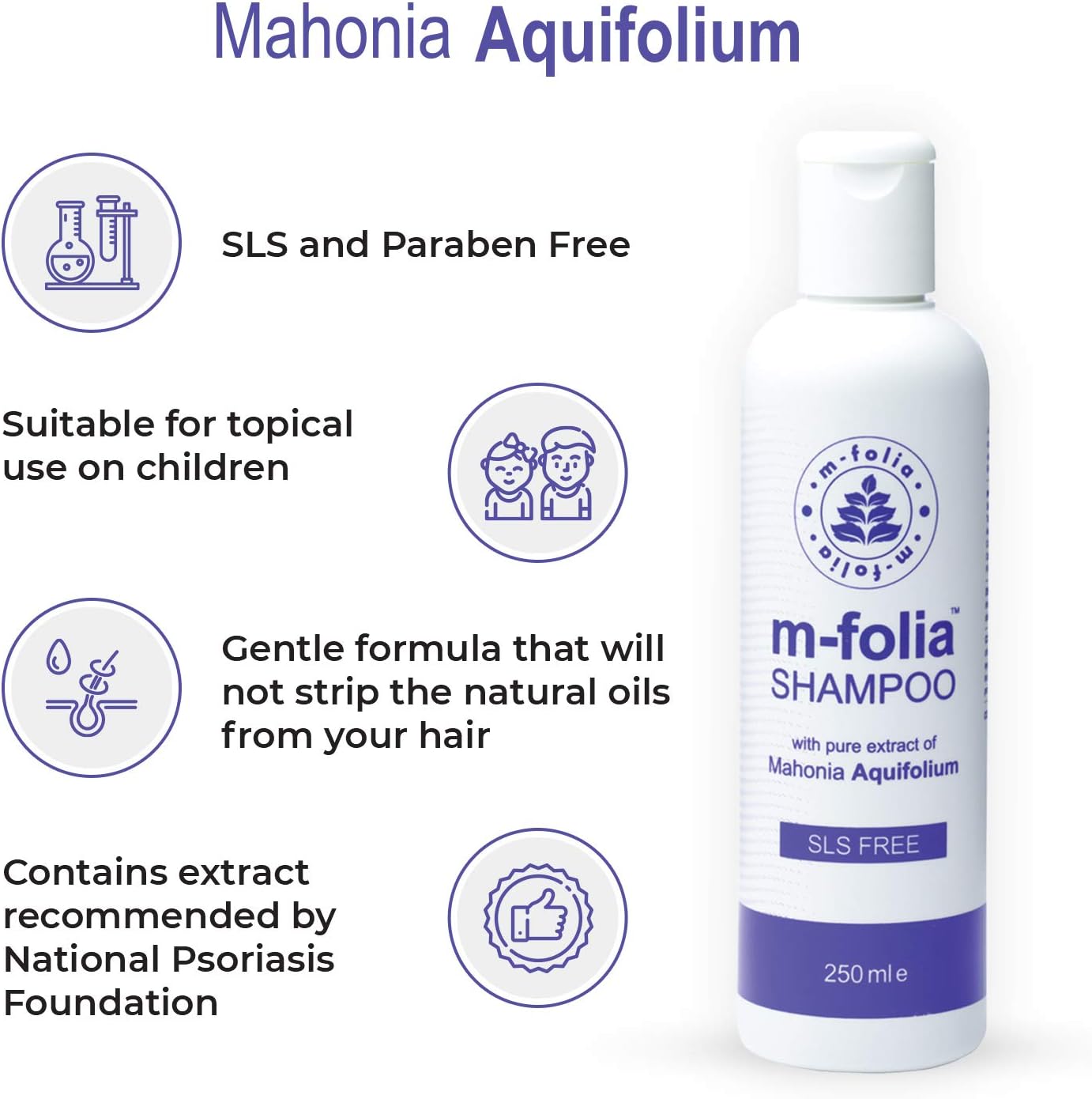 M-FOLIA Psoriasis Shampoo 250ml. Specially Formulated to Help Rejuvenate, Soothe and Clear the Scalp 250ml - Image 4