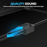 SABRENT USB-C to 3.5mm Audio Adapter Hi-Res DAC 24-Bit/96kHz Mic Headphone view 7