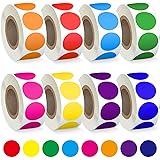4000 PCS 3/4" Colored Dot Stickers Circle Color
