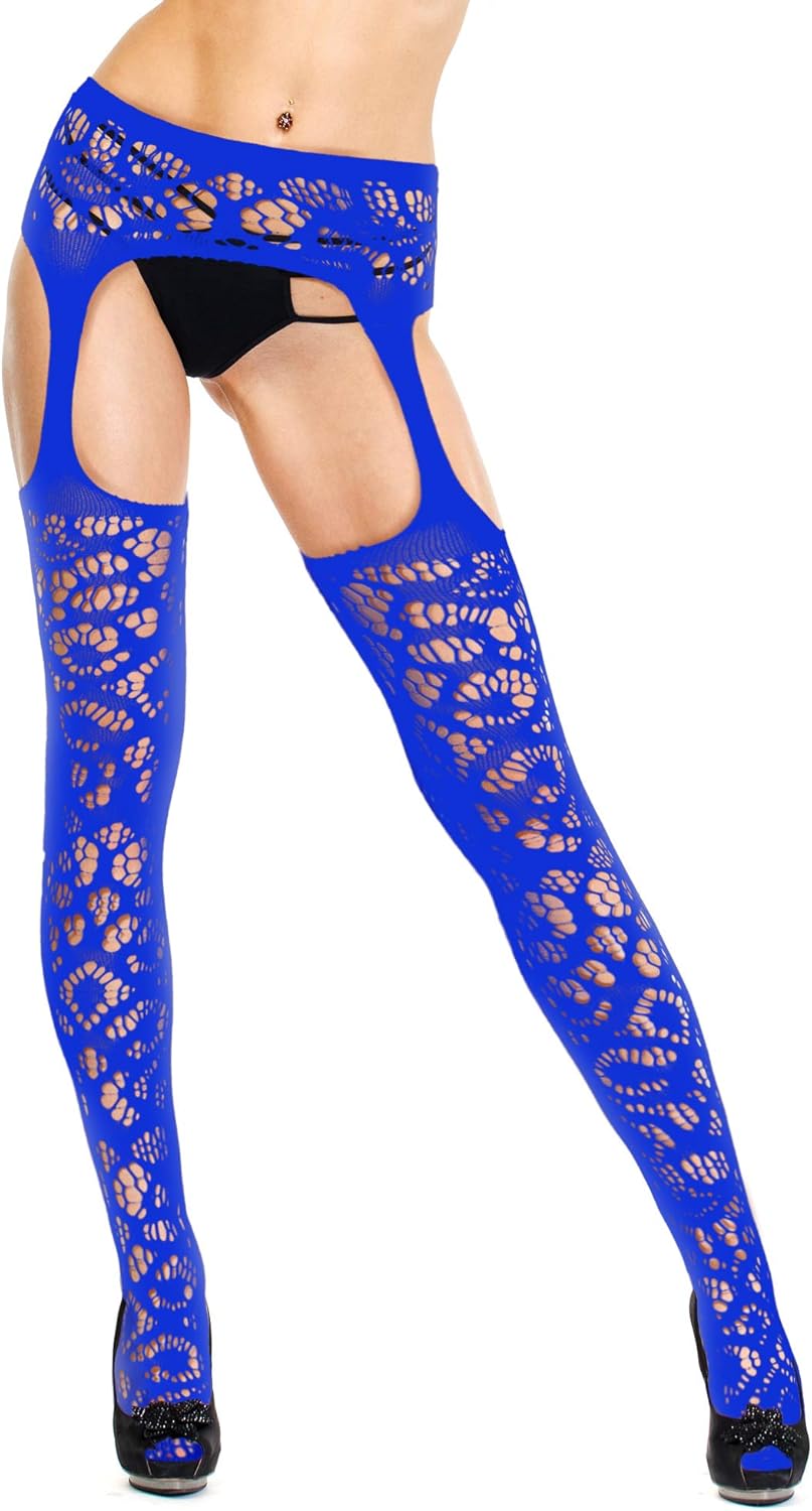 6 Pairs Women Fishnet Thigh-High Stockings Tights Suspender Pantyhose Stockings for Valentine's Day at  Women’s Clothing store