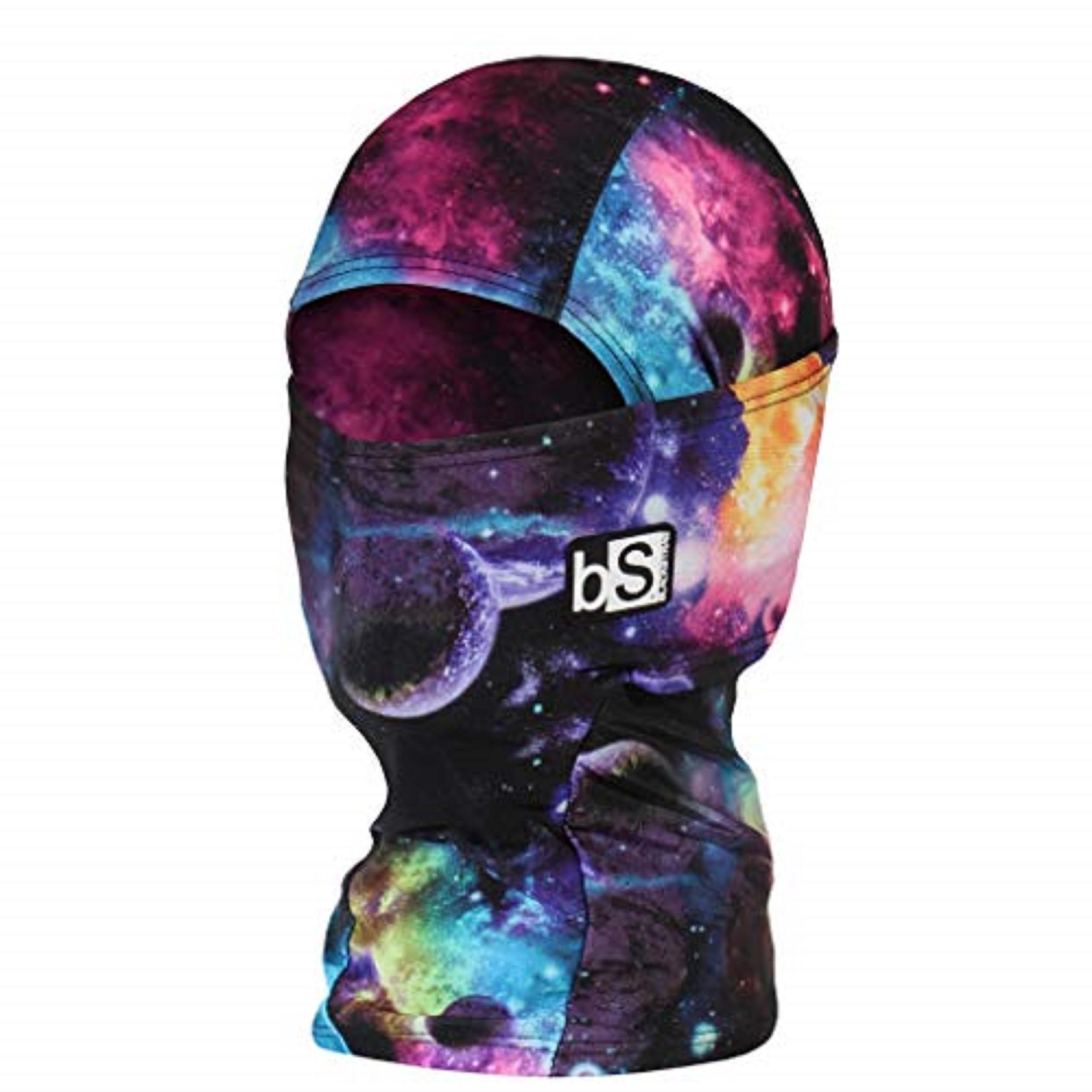 BLACKSTRAP Máscara de esquí pasamontañas ExoHinge con capucha para niños, compatible con casco, mantiene a los niños cómodos y cálidos, [Space Galactic]