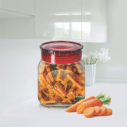 Buy TREO Square Glass Storage Jar, 1000 ml Online at Low Prices in India Amazon.in