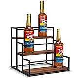 THYGIFTREE Coffee Syrup Rack Organizer Syrup Bottle