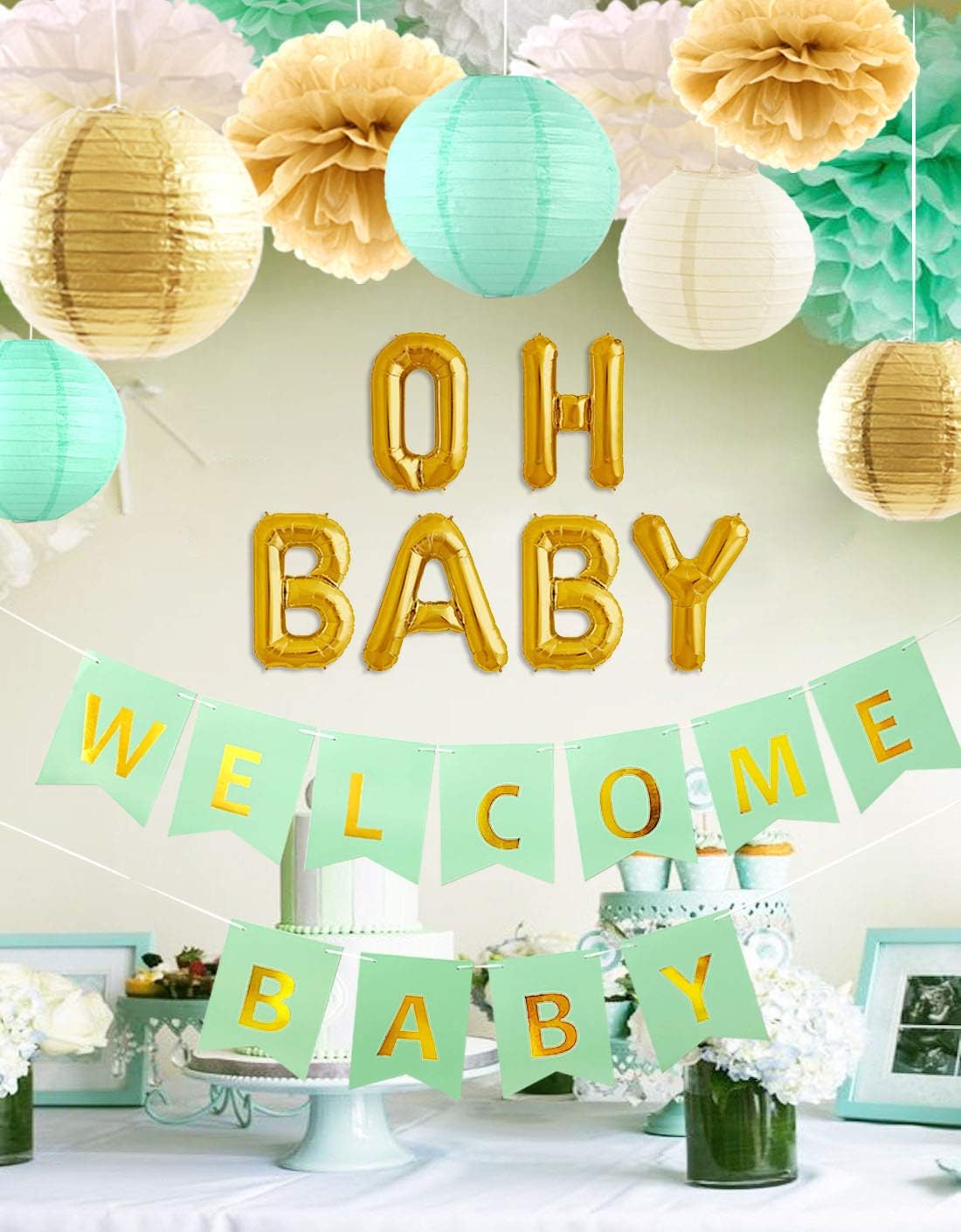 lantern baby shower centerpieces