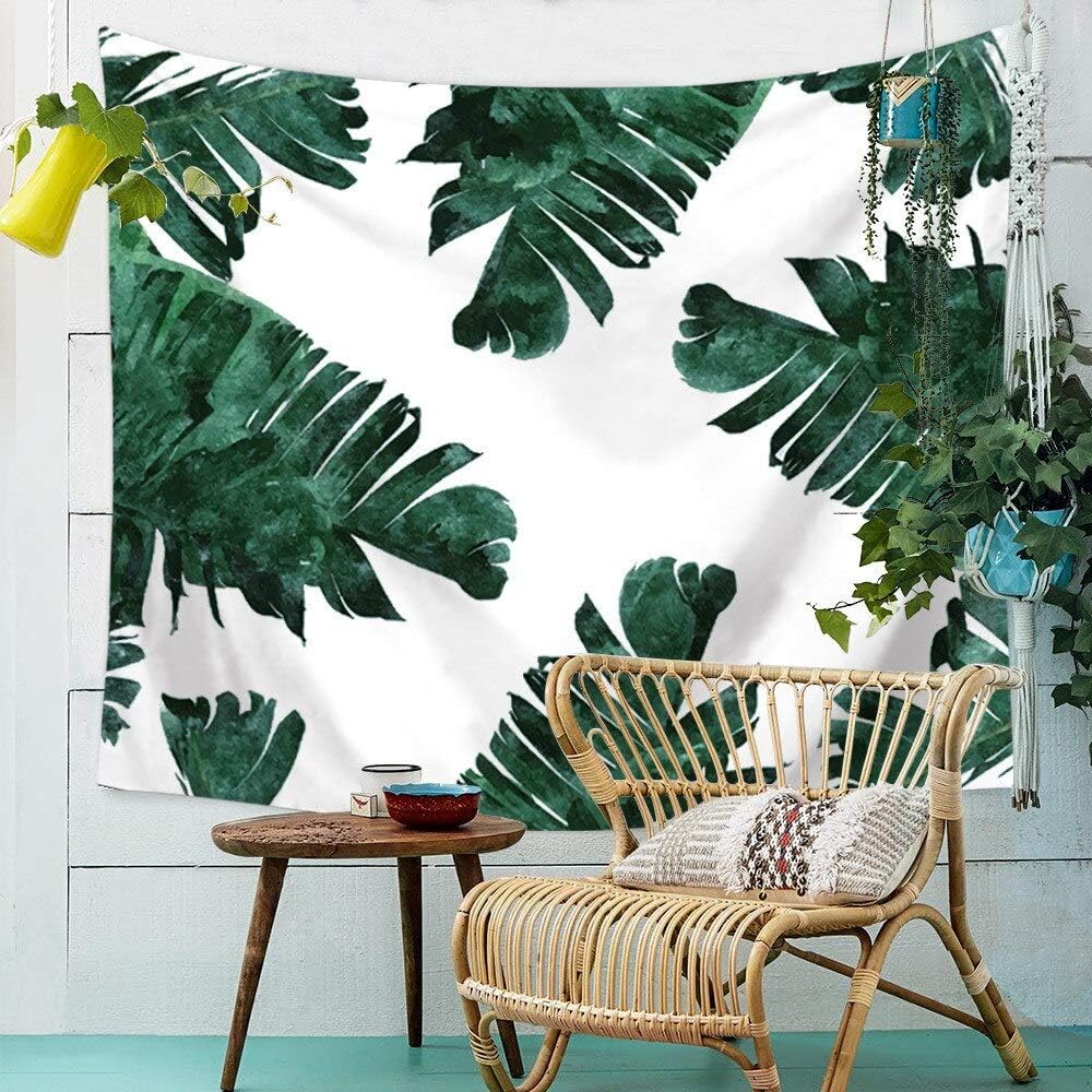 N / A Decorative Tapestry Green Leaves Tapestry Tropical