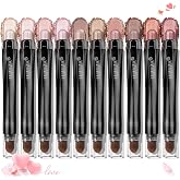 LUXAZA 10PCS Eyeshadow Stick,Shimmer And Neutral Champagne Pink Metallic Eye Shadow sticks,Cream Eyeshadow Pencil Crayon with Smudge-proof &amp; Waterproof,Eye Brightener Stick