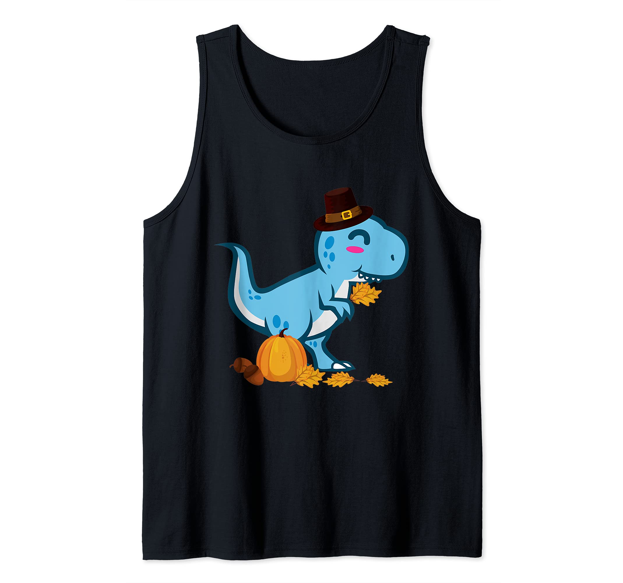 Happy Thanksgiving Holiday Cute T-Rex Tyrannosaurus Dinosaur Tank Top