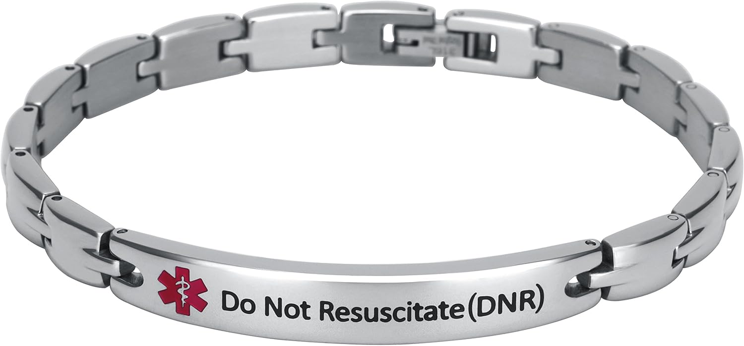 Elegant Surgical Grade Steel Medical Alert ID Bracelet For Men and Women (Women's, Do Not Elegant Surgical Grade Steel Medical Alert ID Bracelet For Men and Women (Women's, Do Not