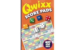 Qwixx Score Sheets: Family Dice Game Pads 400 Colored Sheet, Small Size 6"x9"