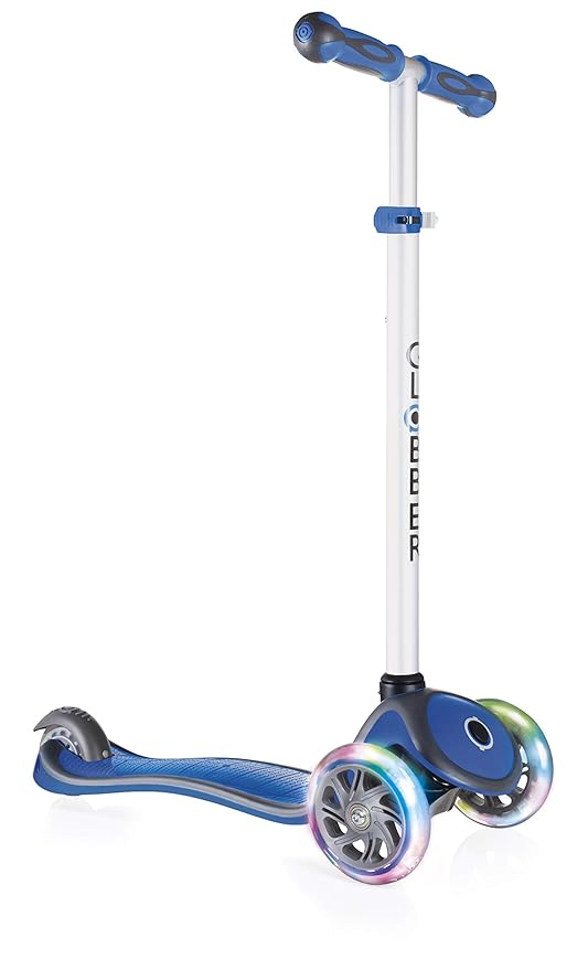 Globber 3 Wheel Adjustable Height Scooter with LED Light Up Wheels