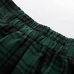 Belle Poque Green Plaid Skirt with Belt and Pockets