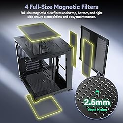 Okinos MATX PC Case, 5 x 120mm Case Fans