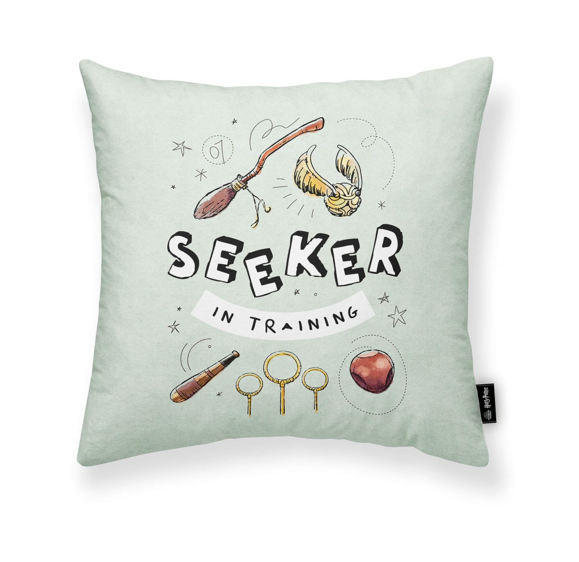 BELUM | Cushion Cover 100% Cotton 45x45 cm Model Charming A | Cushion Cover Looney Tunes | Cushion Cover Half Panama Fabric 100% Organic Cotton