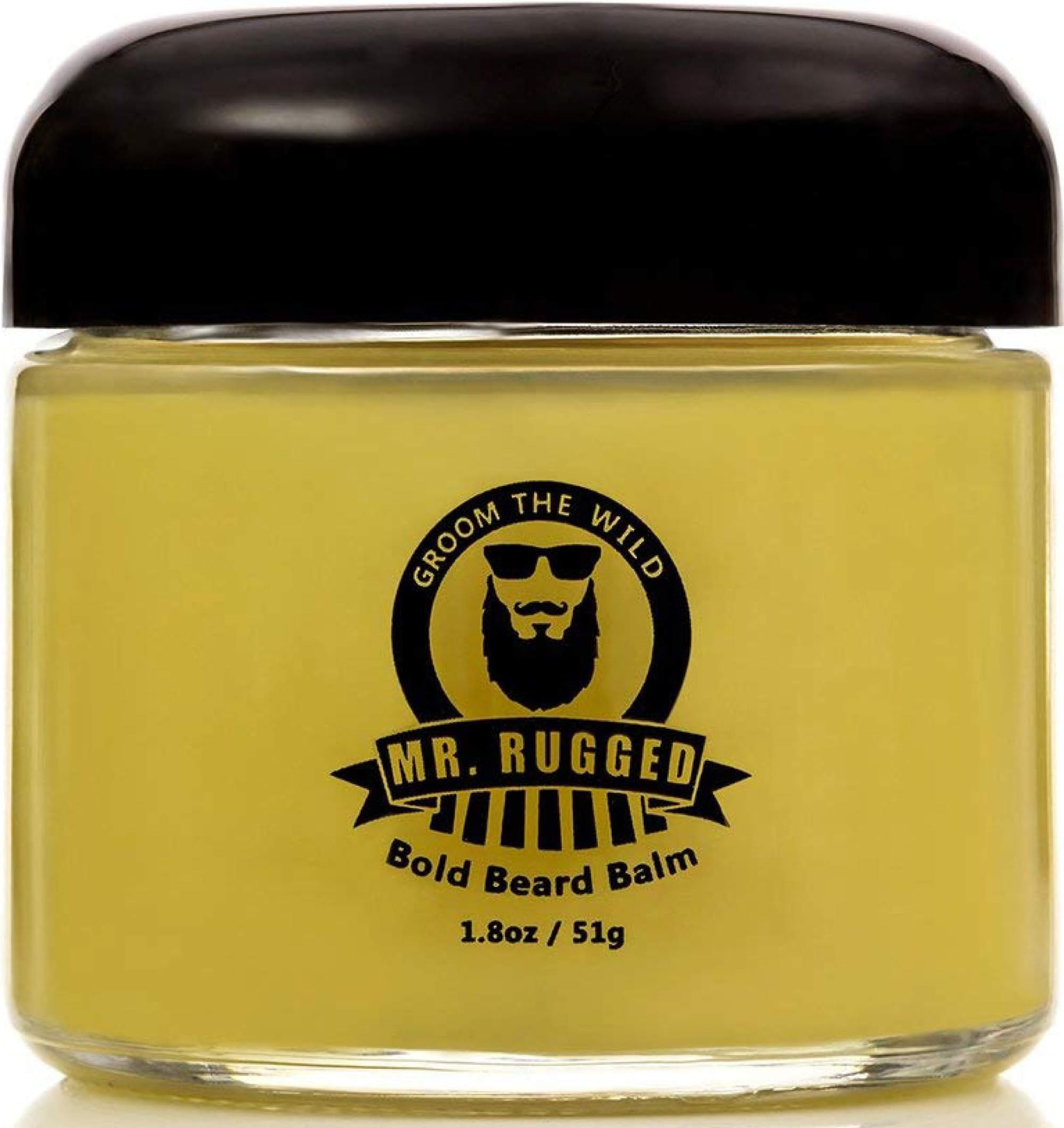 Mr Rugged Beard Balm 1.8oz - Natural Beard Balm Conditioner with Argan Oil - Jojoba Seed Oil - Olive Oil - Soybean Oil - Beeswax - Wheat Germ Oil - Pumpkin Seed Oil - Cedar Wood Essential Oils - Minimizes Beard Dryness, Irritation and Itchiness - Softens Beard - Neat Appearance - Healthy Shine - 100% Handmade - Satisfaction Guaranteed
