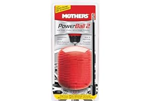 Mothers PowerBall 2, Polishing Tool with 10” Quick Swap Bit – Drill-Powered, Polishes Deep-Dish Wheels & Tight Areas with Ease, Delivers Fast & Unmatched Shine (05143)