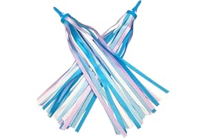 Taicols Kids Rainbow Bike Streamers Grips Tassels Ribbons Colorful Childrens Scooter Bike Handlebar Streamers for Girls Boys 