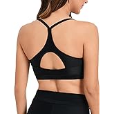 Womens Swim Bra Sports Bra for Under Swim Shirt Racerback Crop Tank Bikini Tops Bathing Suit Padded Tops Only Swimsuits