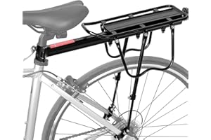 Tailcle Rear Bike Rack, Bike Cargo Rack Quick Release Bike Rack for Back of Bike Aluminum Alloy Bicycle Rear Back Rack Bike