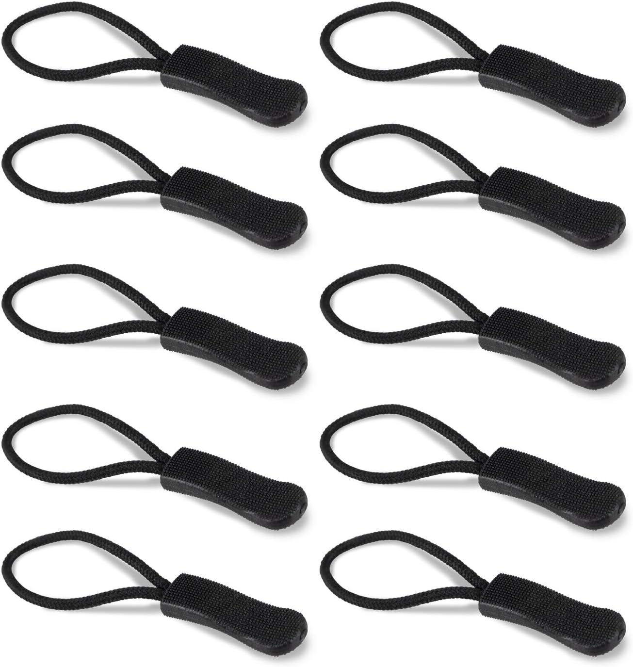 Vive Zipper Pulls (10 Pack) - Helper Grip Replacement Fix for Clothes, Shoes, Purse, Handbag, Luggage, Jacket, Backpack, Boot - Universal Easy Gripper Puller - Set of Plastic Repair Tabs Dexterity Aid