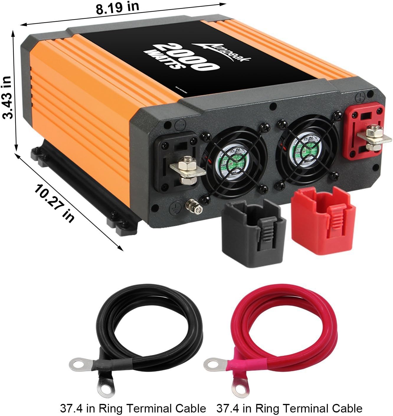 Ampeak 2000W Power Inverter 3 AC Outlets DC 12V to 110V AC Car Converter 2.1A USB Inverter: Car Electronics