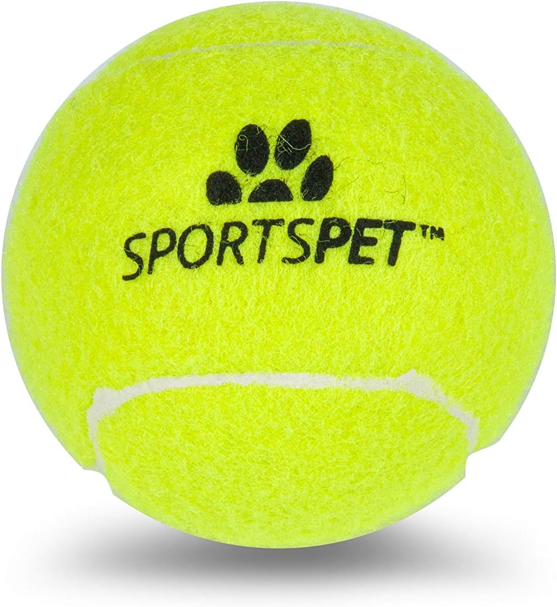 SPORTSPET Tennis Balls for Dogs Durable Extra High Bounce Non