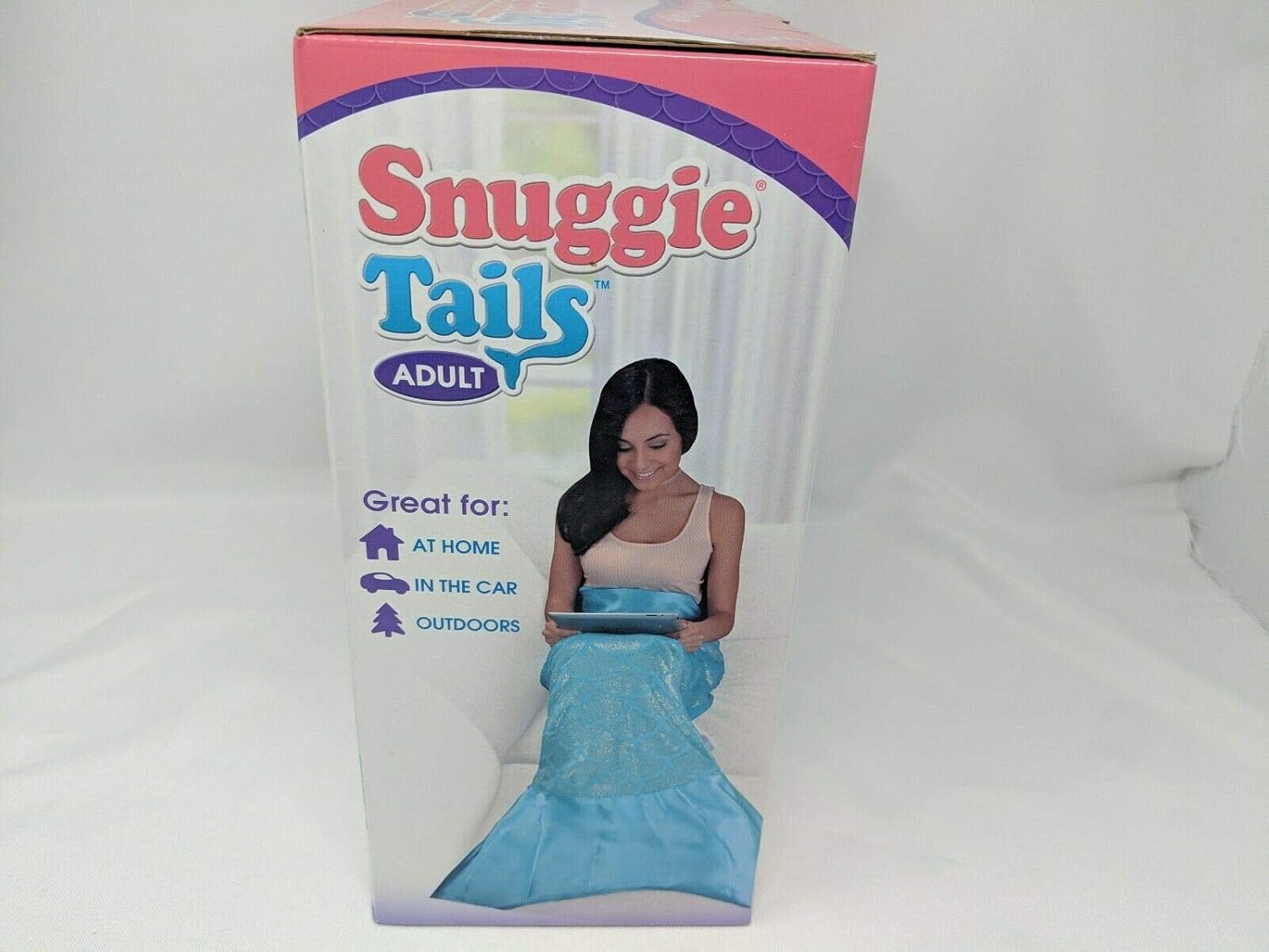 Amazon Com Snuggie Tails Mermaid Blanket Comfy Cozy Super Soft Warm All Season Wearable Blanket For Teens Adults As Seen On Tv Aqua Glitter Home Kitchen