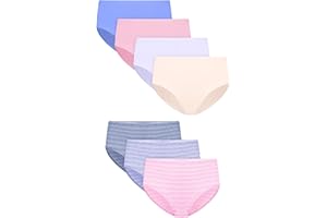 Hanes girls Underwear Briefs, 7-pack, Pure Comfort Microfiber Brief Panties for Girls, Assorted