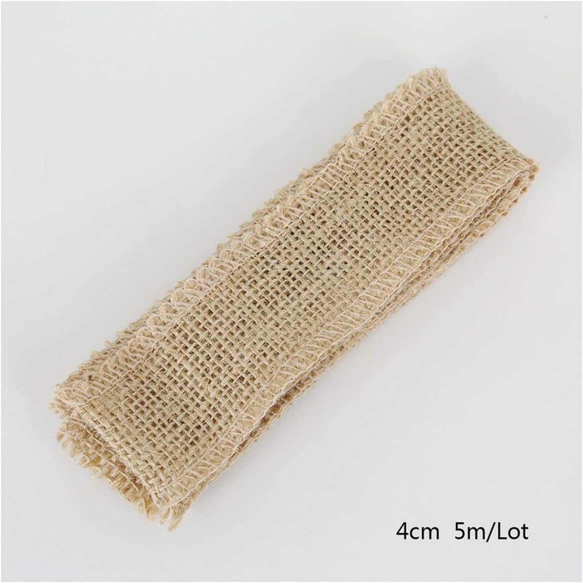 Wholesale 5 Meters More Size Natural Jute Hessian Burlap Ribbon Rustic DIY Wedding Decorations Jute Burlap CTJ03,40mm