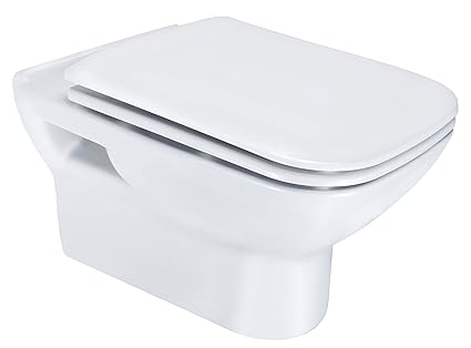 Cornat Wand-WC BABEL Komplettset, weiß / Hänge WC |Toilette / Tiefspüler / Toilette mit WC-Sitz / Sanitärkeramik / SWWCBABD00
