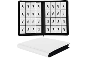 MORABTO Premium 1000+ Pockets Card Binder,16 Pockets Card Binder Ringless Side Loading Trading Card Album Folder for TCG -White