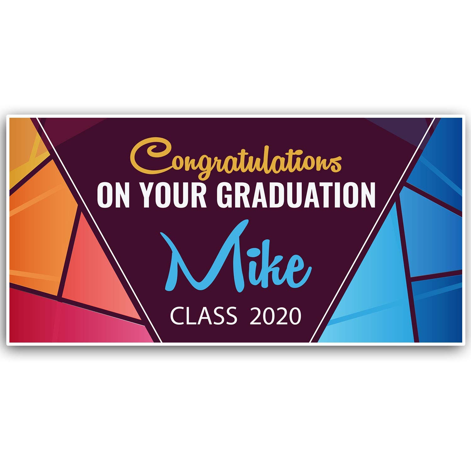Personalized Graduation Banner Class of 2021 Handmade
