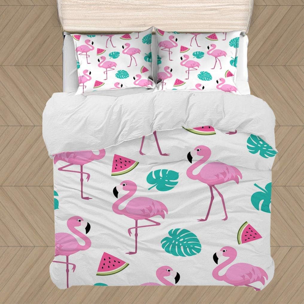 Wassermelone Bettwäsche 2-teilig Mikrofaser - Lustiges Obst Design Bettbezug Single/Doppel/King