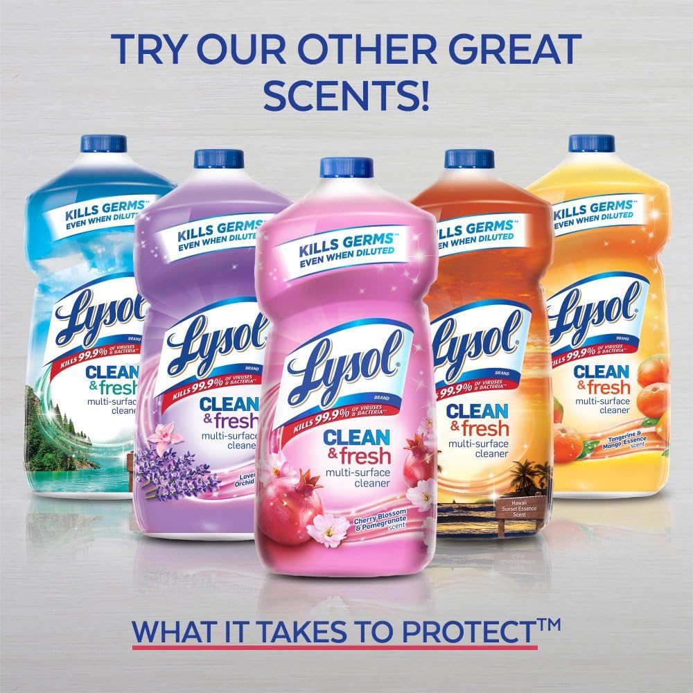 Lysol Clean and Fresh Multi-Surface Cleaner, Lemon and Sunflower, 40 Ounce (Pack of 3): Health & Personal Care