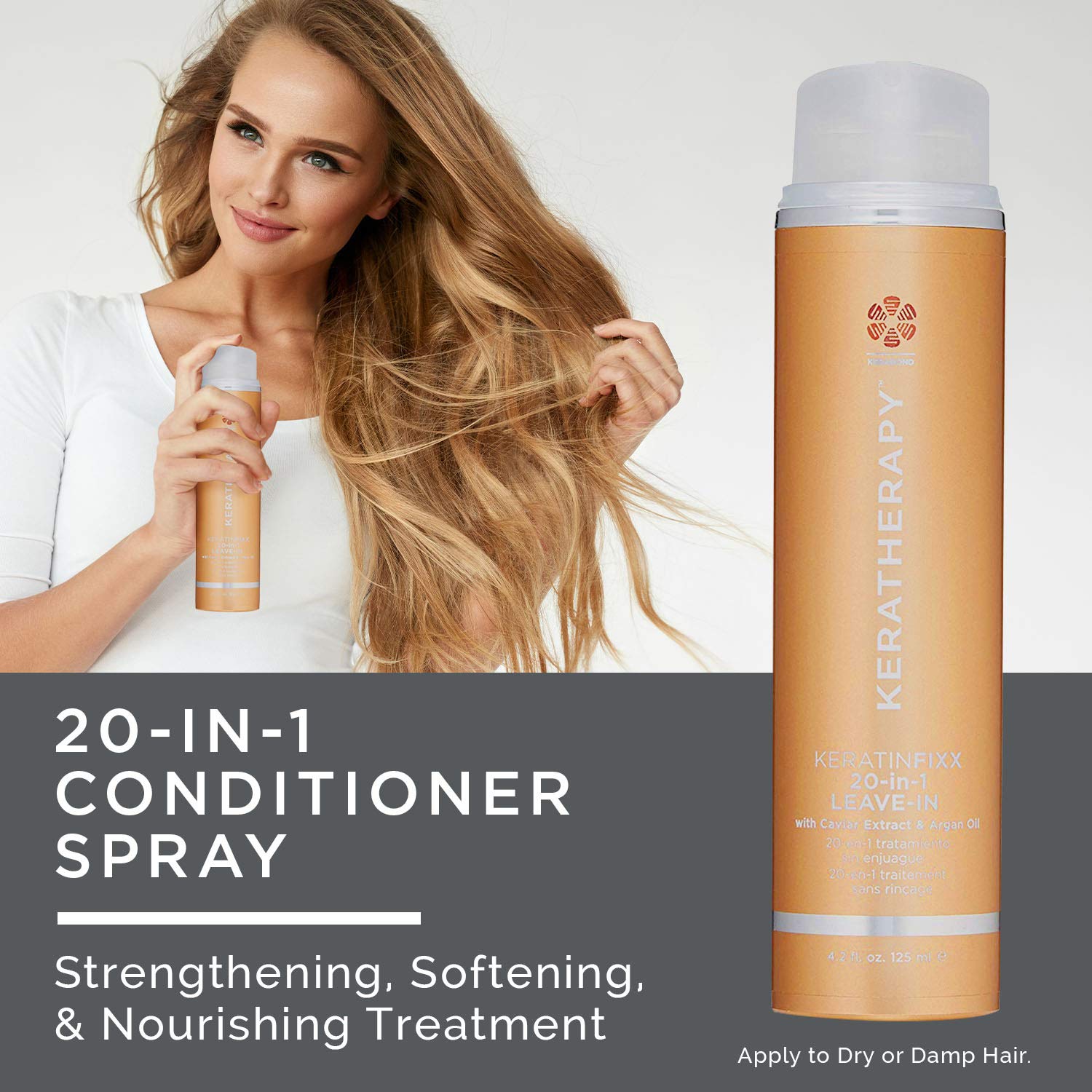 KERATHERAPY Keratin Infused Keratinfixx 20-in-1 Leave-in, 4.2 fl. oz., 125 mL: Premium Beauty