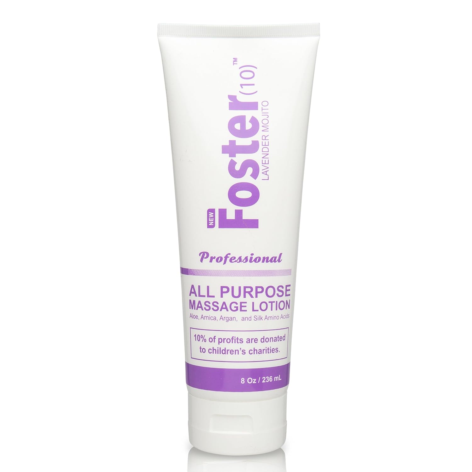 Foster(10) Lavender Mojito Massage Lotion - Made with Argan Oil, Arnica Extract, Silk Amino Acids, Not Tested on Animals, Paraben Free, Dye Free, All Scents From Essential Oils : Beauty